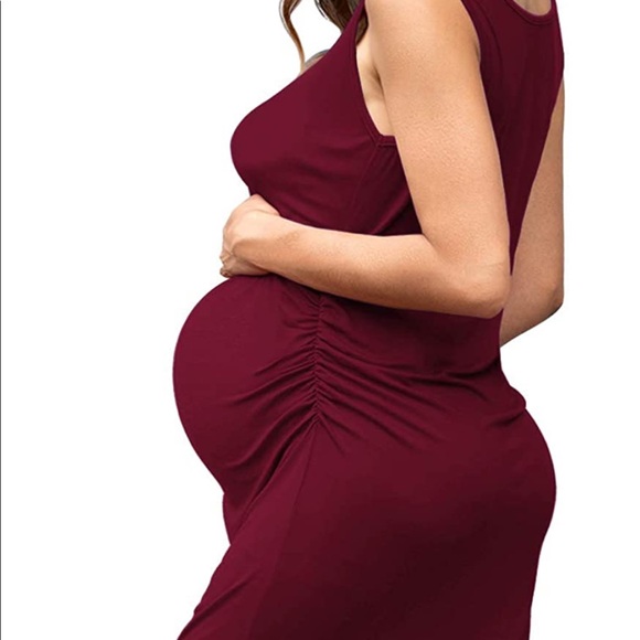 CARDYDONY size Medium Red Maternity Dress - Picture 2 of 3